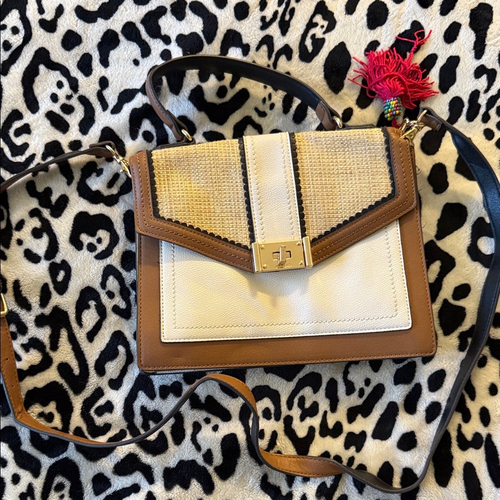 Aldo Tan and Cream Crossbody Bag